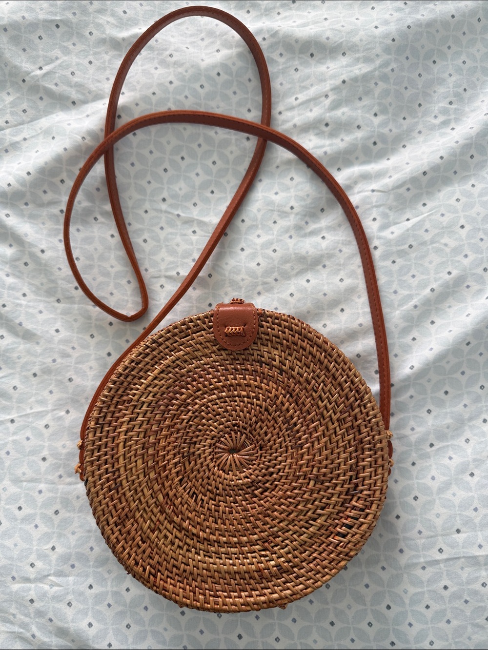 Artisan Rattan Crossbody Bag
